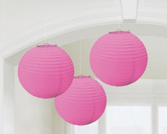 Actual product image Amscan Pink lanterns (3 pcs.)