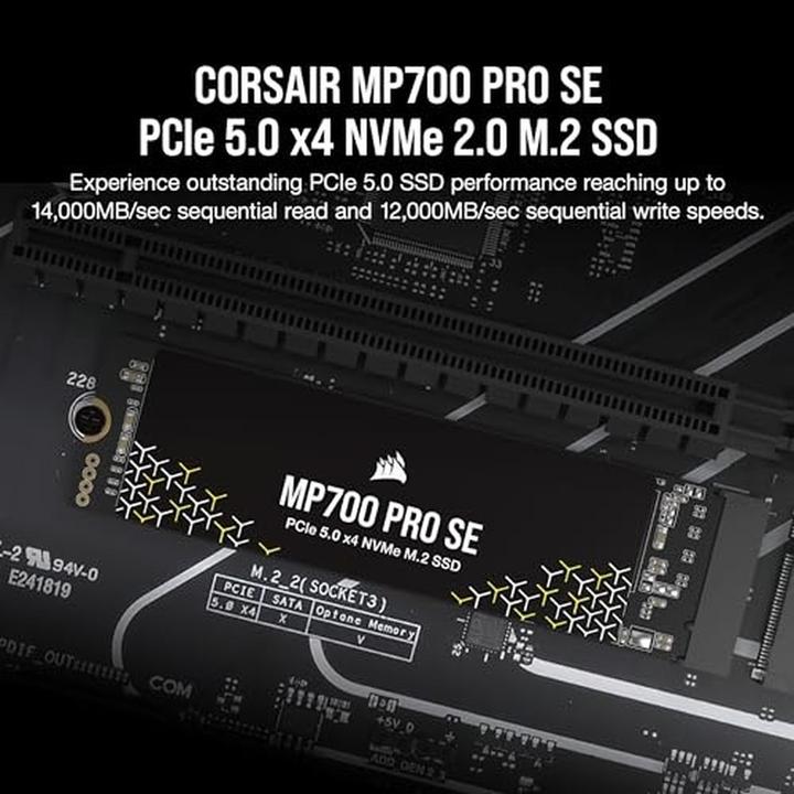 Image du produit Corsair MP700 PRO SE (4000 Go, M.2 2280)