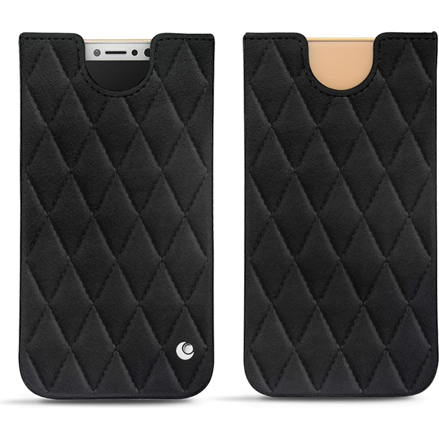 Noreve Lederschutzhülle (Apple iPhone XS), Smartphone Hülle, Schwarz