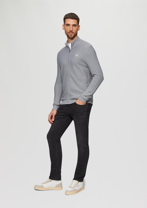 Produktbild S.Oliver Strickjacke Strukturierte Strickjacke mit Logo-Patch (L)