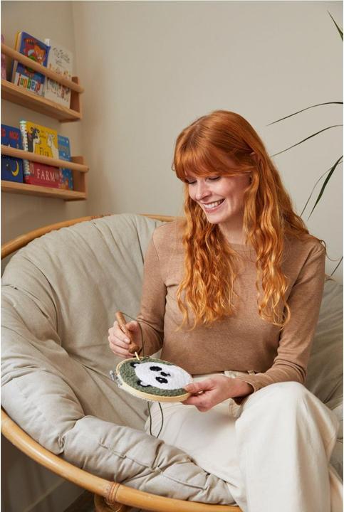 Actual product image DMC Gift of Stitch Punch Needle Set Panda Patrick