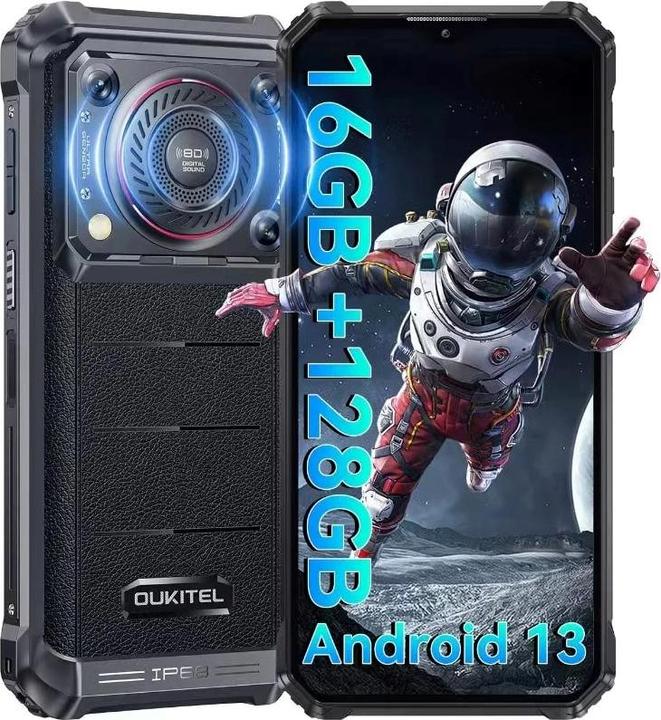 Actual product image Oukitel WP36 8/128 10600 mAh - Smartphone schwarz (128 GB, Black, 6.54", Hybrid Dual SIM, 4G)