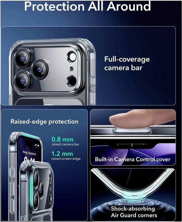 Actual product image ESR Classic Hybrid MagSafe + Panzerglas-Set (Apple iPhone 17 Pro Max)