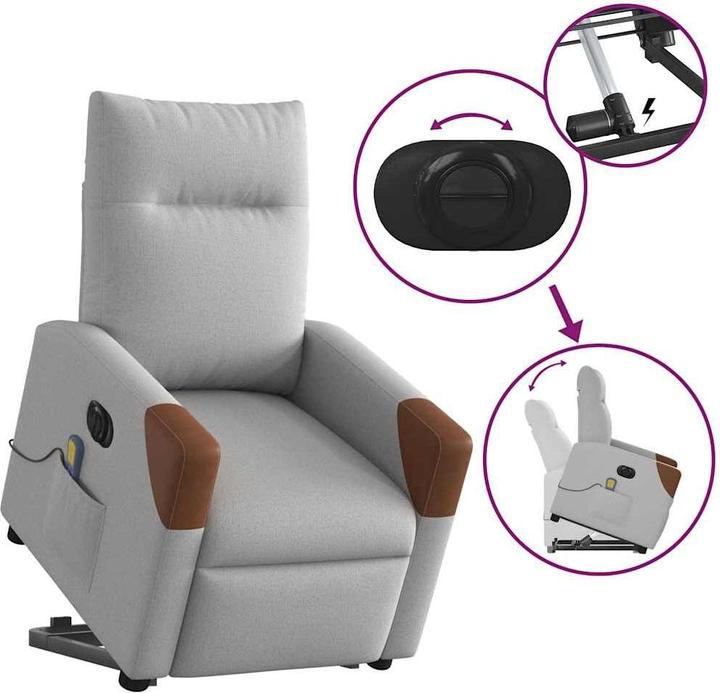 Actual product image vidaXL Massagesessel mit Aufstehhilfe