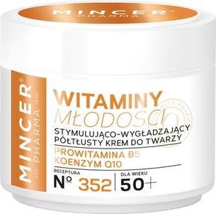 Actual product image Mincer Pharma Vitamins Of Youth 50+ Semi-Fat Stimulating And Smoothing Face Cream 352 50Ml (Suntan cream, 50 ml)