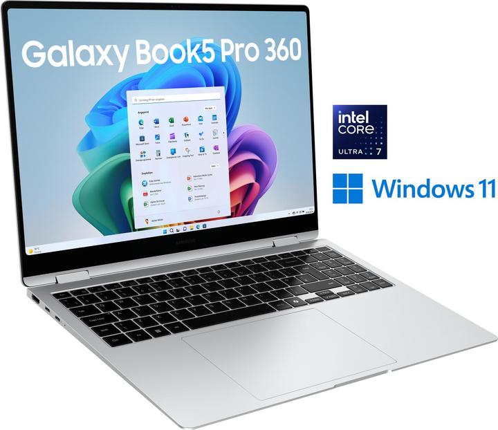 Actual product image Samsung Galaxy Book5 Pro 360 (16", 1000 GB, 32 GB, DE, Intel Core Ultra 7 258V)