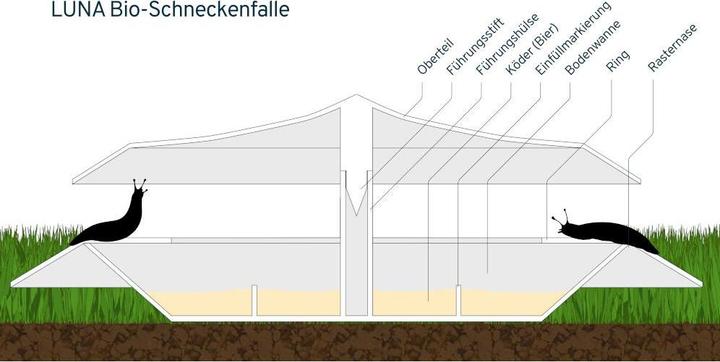 Actual product image Shots Bio-Schneckenfalle grün 1 Stück im Karton
