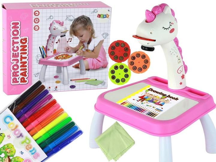 Produktbild Lean Toys Rosa Einhorn-Zeichenprojektor