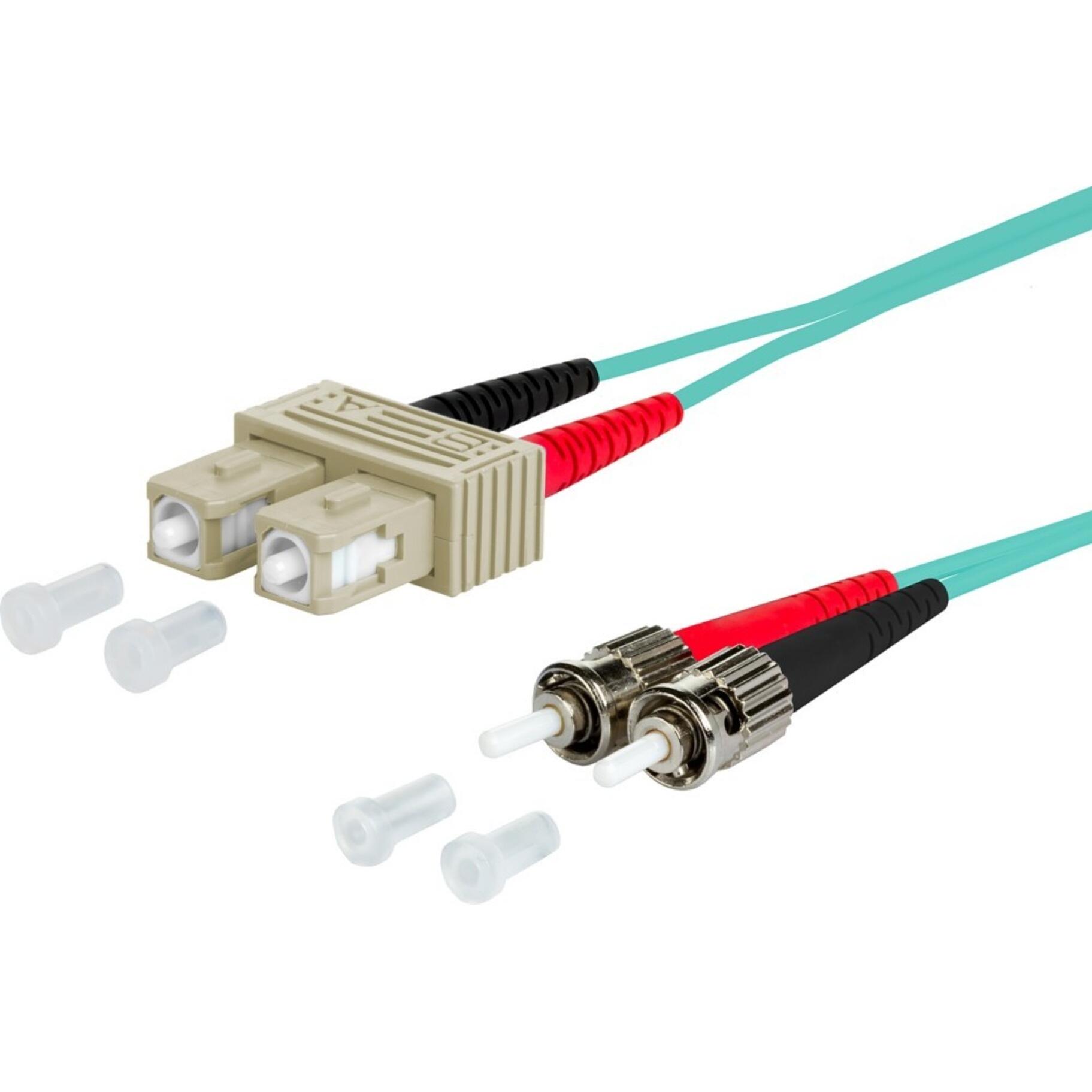 Metz Connect 151J1EOAO30E Duplexkabel SC/ST 50.0 OM3 3m (CAT7, 3 m), Netzwerkkabel