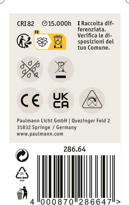 Actual product image Paulmann Drop (E27, 2.60 W, 220 lm, 1 x, G)