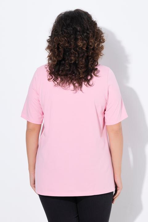 Image du produit Ulla Popken T-shirt à manches courtes et col carré. Coupe évasée (62)