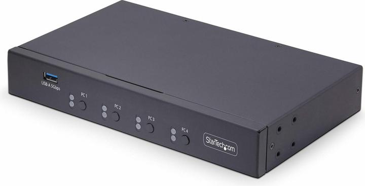 Produktbild StarTech COM 4-Port KM Switch mit Maus-Roaming USB 3.0 Umschalter Tastatur und Maus Switch 3,5mm/USB