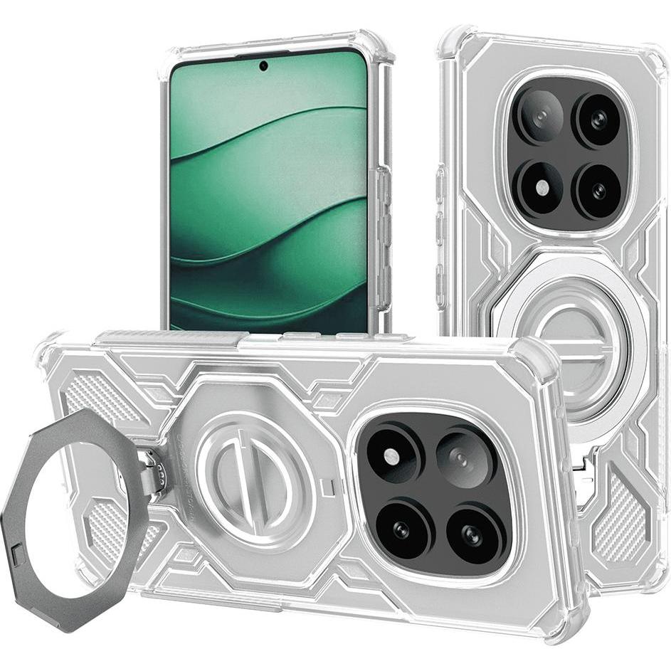 Techsuit - Carbon Shield PRO - Xiaomi Redmi Note 14 Pro+ 5G - White Transparent (Xiaomi Redmi Note 14 Pro+ 5G), Cover smartphone, Bianco, Trasparente