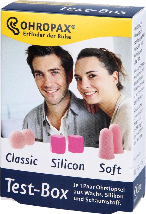 Actual product image Ohropax Testbox earplugs 3 pairs assorted (3 x)