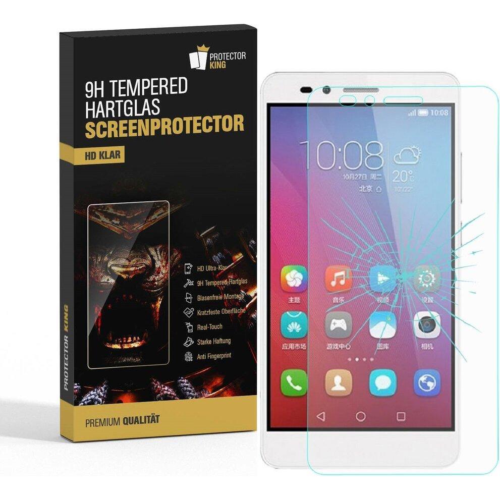 Protectorking 6x echtes Tempered 9H Panzerhartglas 3D KLAR (6 Stück, Honor 5X), Smartphone Schutzfolie