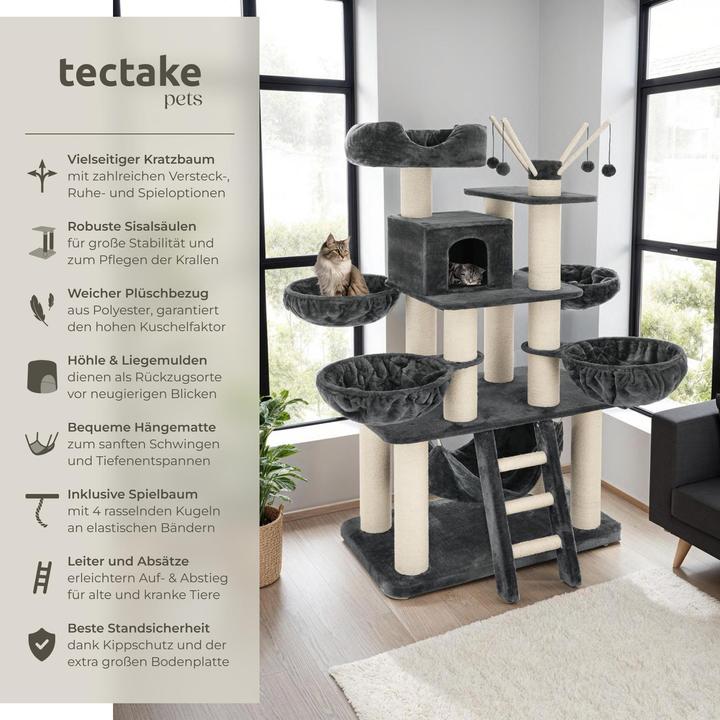 Produktbild tectake Gismo (195 cm, Grau, Weiss)