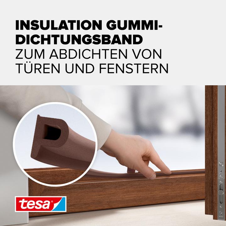 Produktbild tesa tesamoll CLASSIC P-Profil Fensterdichtung, Gummidichtung zum Isolieren