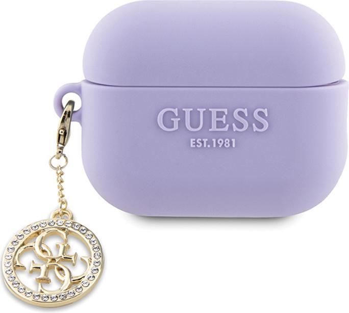 Image du produit Guess GUAP23DSLGHDU Coque AirPods Pro 2 pourpre/pourpre 3D Rubber 4G Diamond Charm (Sac pour écouteurs)