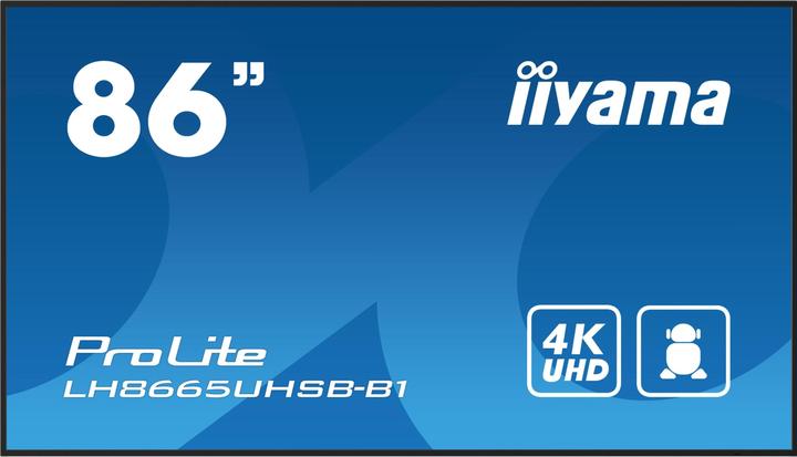 Actual product image iiyama 86" 3840x2160, UHD IPS panel, Haze 1%, 8 (3840 x 2160 Pixels, 86")