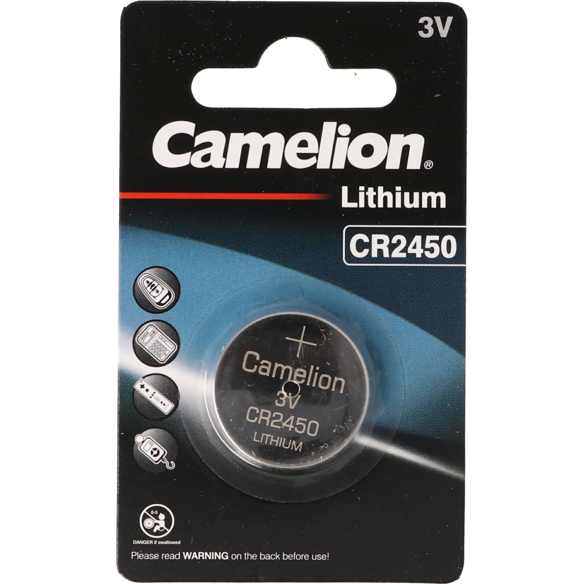 Camelion CR2450-BP1 - Einwegbatterie - CR2450 - Lithium - 3 V - 1 Stück(e) - Knopf/Münze (1 Stk., CR2450, 550 mAh), Batt...
