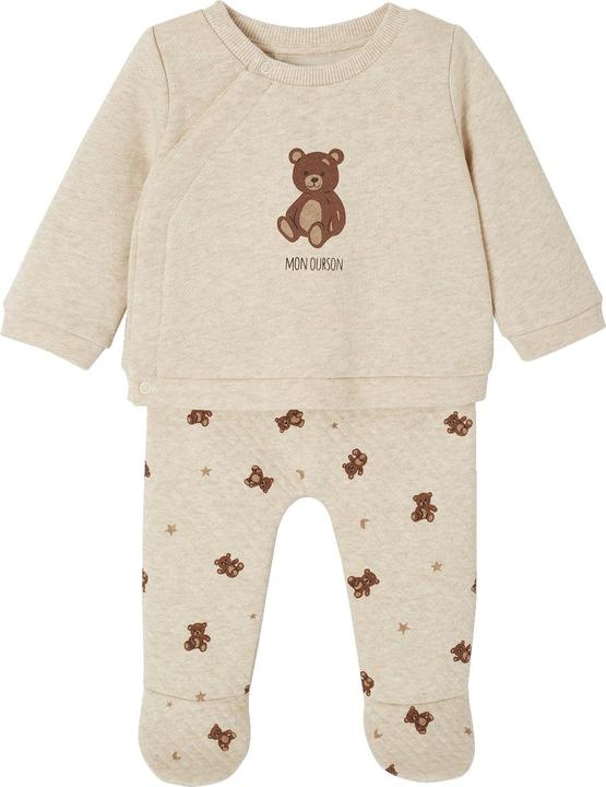 Actual product image Vertbaudet Baby-Set mit Teddyprint: Wickeljacke & Hose (74)