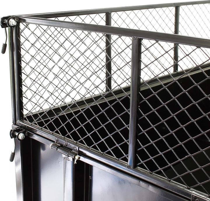 Produktbild Wiltec Kippanhänger 166,5x77,5x106cm 300kg Rasentraktor Kipper Kippmulde Garten (Rasentraktor)