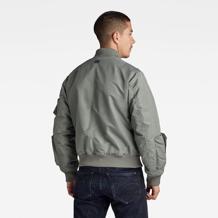 Actual product image G-Star Chest Pocket Bomber with Ribbed Collar, Cuffs, and Multi-Compartment Pockets (S)