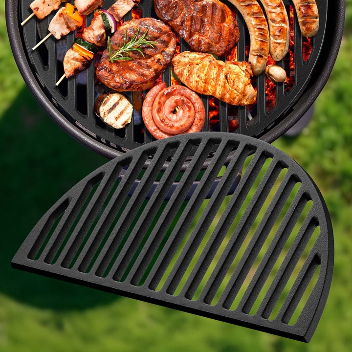 Produktbild Wiltec Gusseisen Grillrost 46,7x22,8x0,9cm Grill Rost Grillzubehör BBQ Gussrost