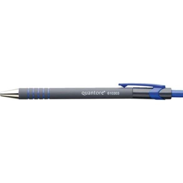 Quantore, Schreibstifte, 12x Kugelschreiber Gummihalter blau mittel (Blau, 12 x)