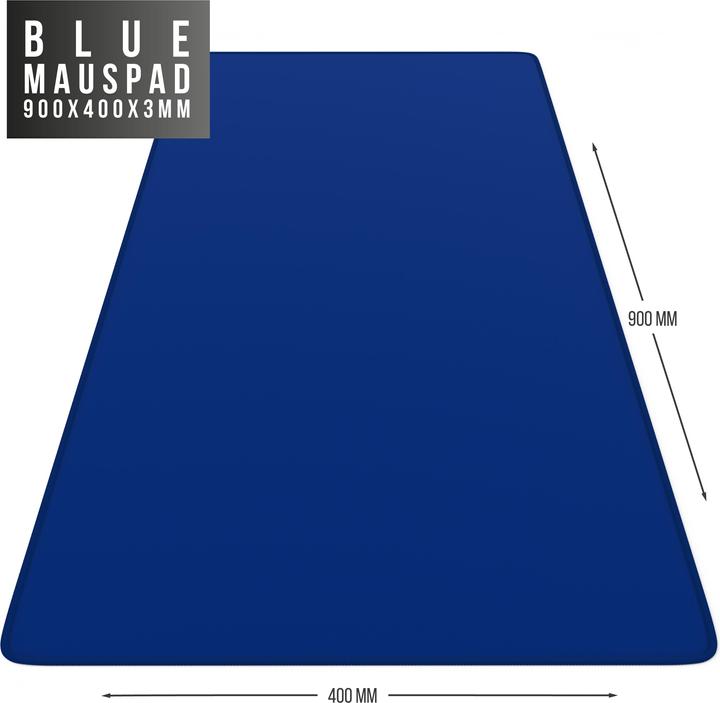 Actual product image CSL Gaming mouse pad, XXL, 900 x 400 x 3 mm, mouse mat, extra large, washable, blue (XXL)