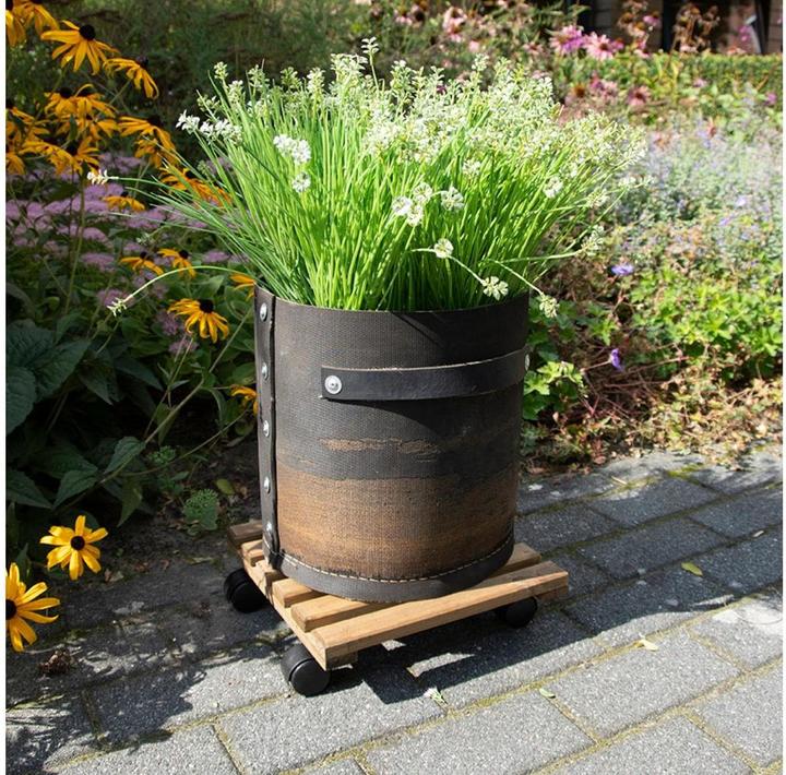 Produktbild Esschert Design Rolleruntersetzer Quadratisch L Braun