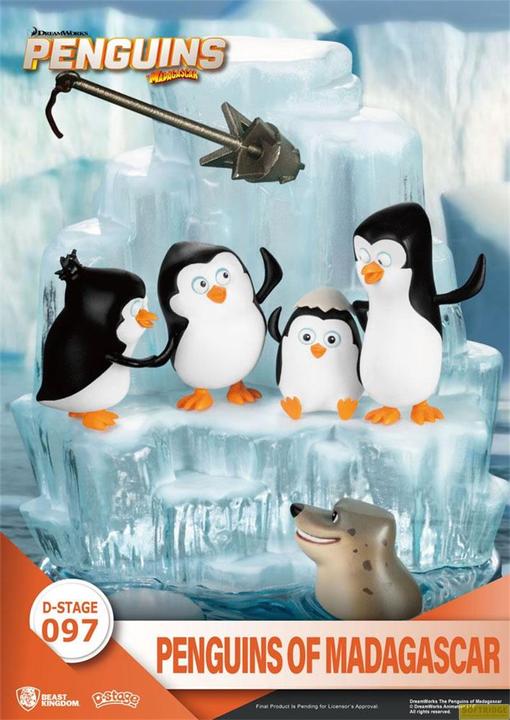 Actual product image Beast Kingdom Les Pingouins de Madagascar diorama PVC D-Stage Skipper, Kowalski, Private & Rico 14 cm