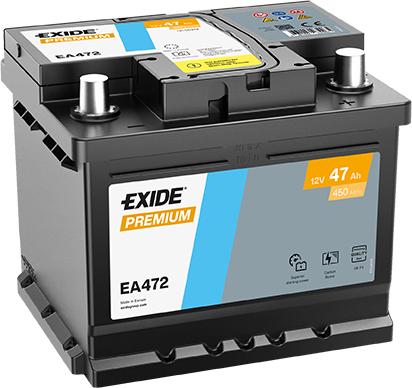 Immagine prodotto Exide Premium Carbon Boost EA472 (12 V, 47 Ah, 450 A)
