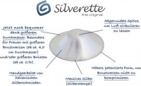 Actual product image Silverette Still-Silberhütchen XL ø5cm (XL)