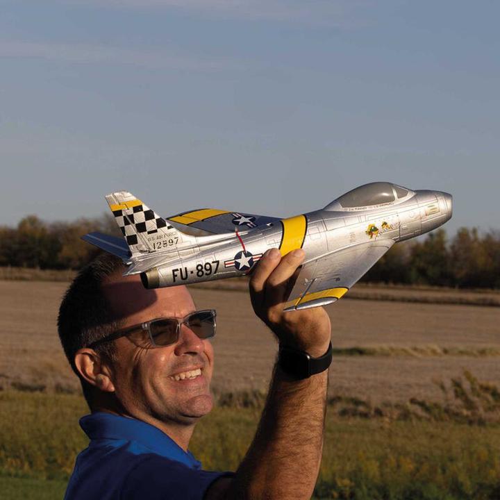 Actual product image E-Flite FLUGZEUG UMX F-86 Sabre 442mm BNF 30mm EDF Jet Basic AS3X SAFE Select (Jet)