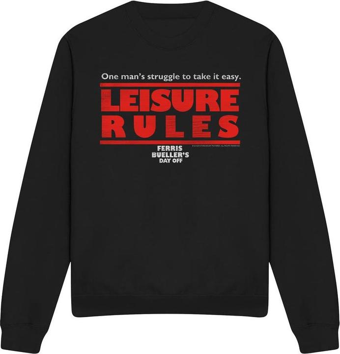 Immagine prodotto Ferris Bueller´s Day Off Ferris Bueller's Day Off Leisure Rules Felpa Adulto Unisex (L)