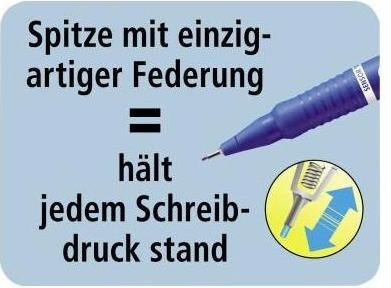 Produktbild STABILO SENSOR F Finliner mit gefederter Spitzer (Schwarz, 1 x)