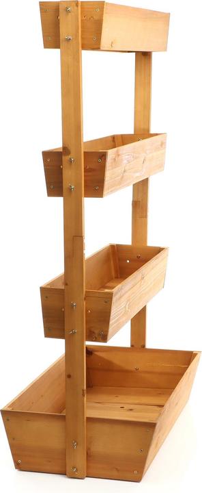 Immagine prodotto Toboli Letto rialzato in legno 85x45x140cm Fioriera a 4 livelli Scala per piante Scala per fiori