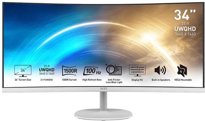 Image du produit MSI Pro MP341CQWDE E12 (3440 x 1440 pixels, 34")