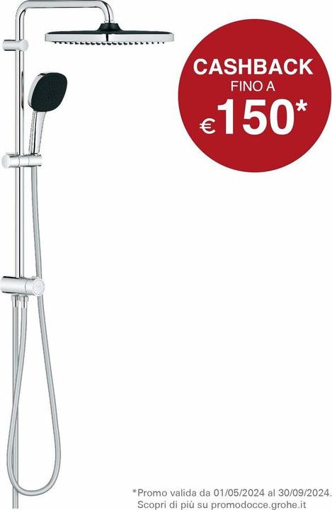 Immagine prodotto Grohe Vitalio Comfort 250 Flex Duschsystem mit Umstellung, Reno-Set, Länge 620mm, wassersparend, chrom