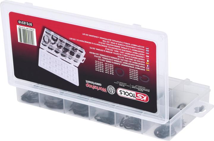 Actual product image KS Tools Assortment snap rings, external + internal, 225 pcs.