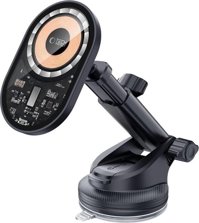 Image du produit Tech-Protect MM15W-V6 Porte-charge voiture 15W avec MagSafe pour interface entreprise et évent - Noir