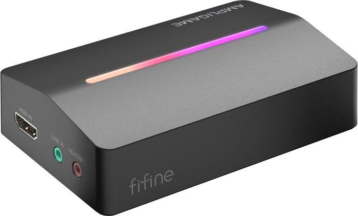 Fifine V3, HDMI to USB-A capture card (black) (Mac, PC, PS4, PS5, Switch, Windows)