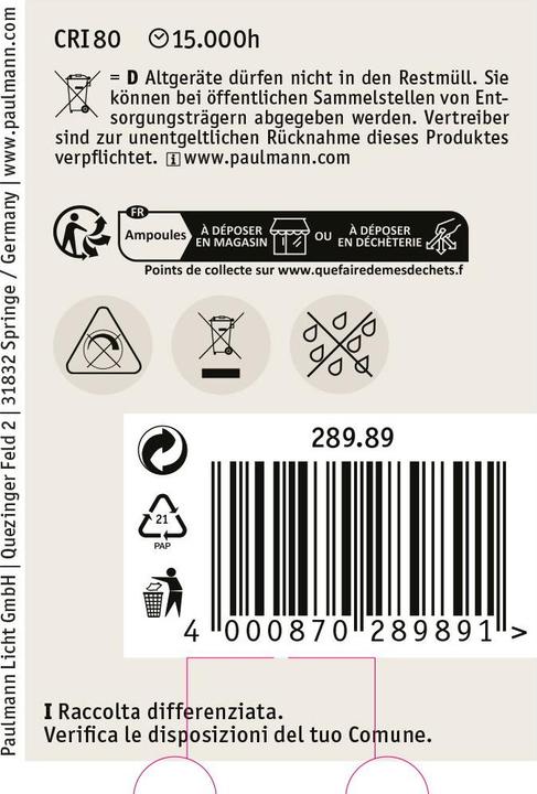 Produktbild Paulmann Globe (E27, 7 W, 780 lm, 1 x, E)