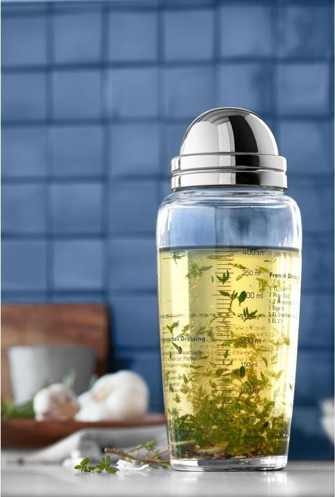 Produktbild WMF Salat Dressingshaker Mixer für Salatsauce 400ml Glasbehälter Messkala 5 Rezepte (400 ml)
