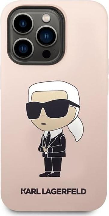 Image du produit Karl Lagerfeld KLHMP14XSNIKBCP iPhone 14 Pro Max 6,7" hardcase ró?owy/pink Silicone Ikonik Magsafe (Apple iPhone 14 Pro Max)