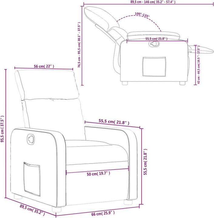 Actual product image vidaXL Relaxsessel