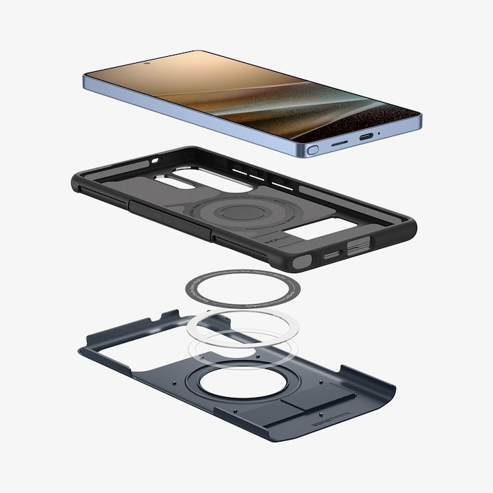 Actual product image Spigen Galaxy S25 Ultra Case Slim Armor (MagFit) Metal Slate (Samsung Galaxy S25 Ultra)