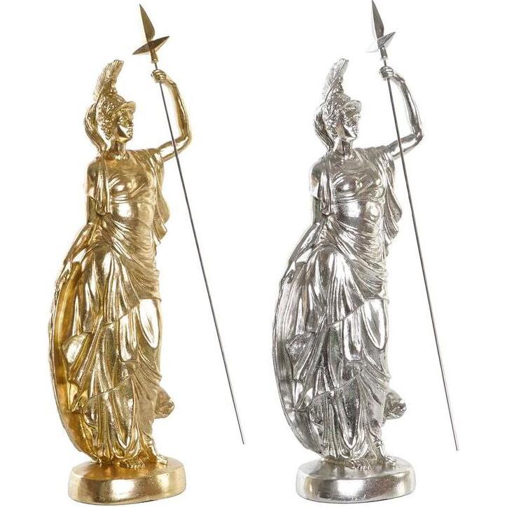DKD Home Decor, Statuette e sculture decorative, Decorative Figure 16,5 x 10,5 x 50 cm Silver Golden Neoclassical (2 Units)