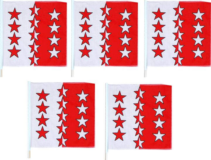 Image du produit Hauser Drapeaux Valais, 5 pcs. plastique, 20x20 cm